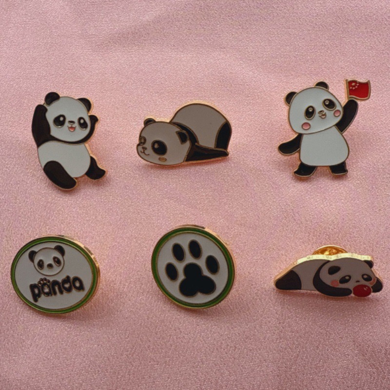 Backpacks - 6 Stück Cartoon China Panda Abzeichen