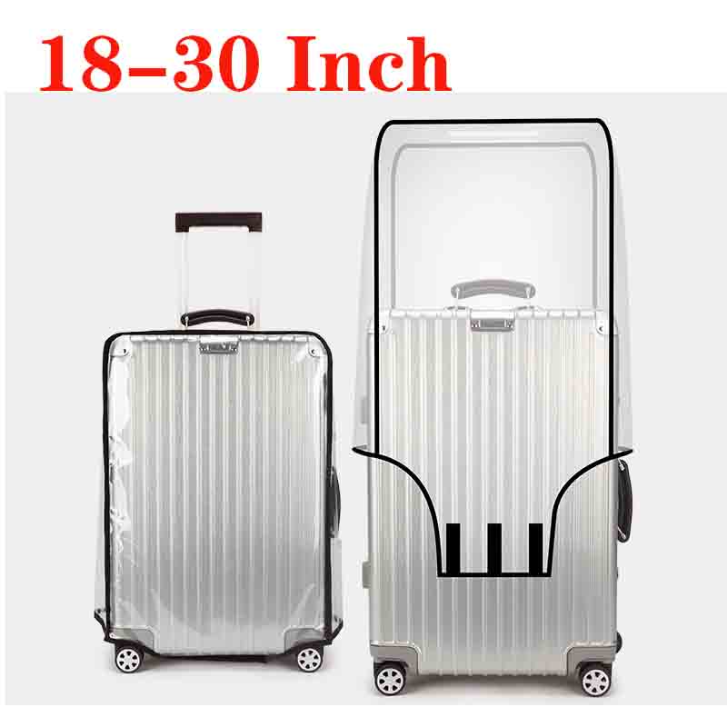 Waterproof Suitcase Cover Protector - 18-30 Zoll Koffer PVC-Abdeckungsschutz, transparente Gepäckabdeckung,