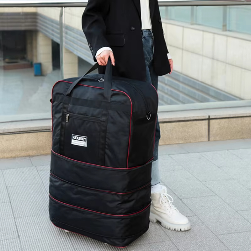 Foldable Rolling Luggage Bag - Faltbare Unisex-Universal-Reisetasche mit Rollen, erweiterbare Gepäcktaschen