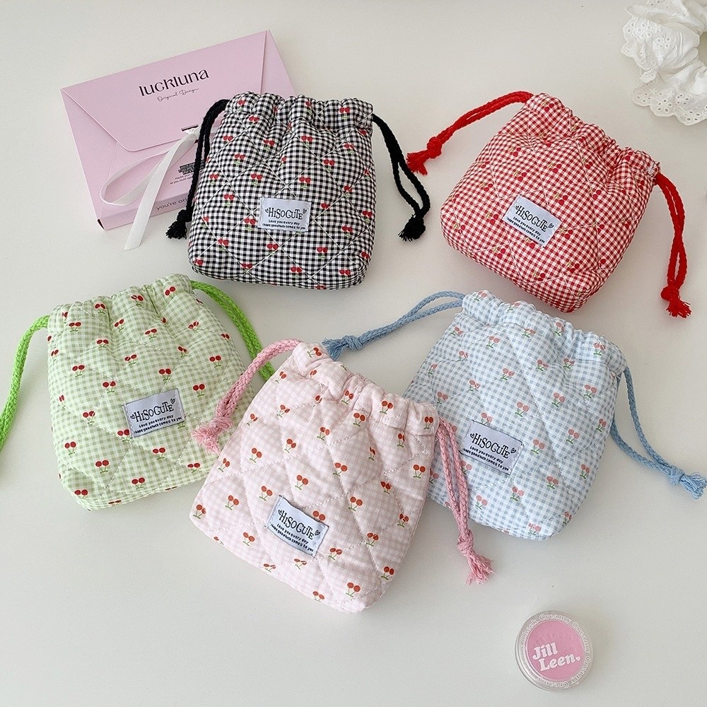 Neue Kirsch-Kordelzugtasche, M – Cosmetic Bags Bewertung und Preis