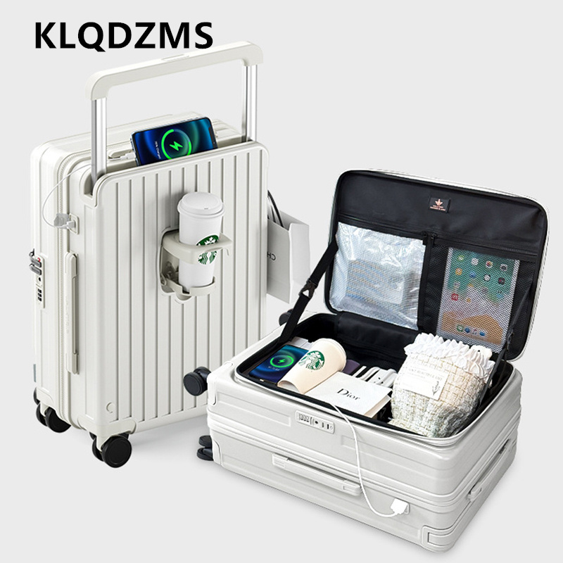 KLQDZMS Ladekoffer mit Frontöf – Front Opening Laptop Luggage 24 Inch Bewertung und Preis